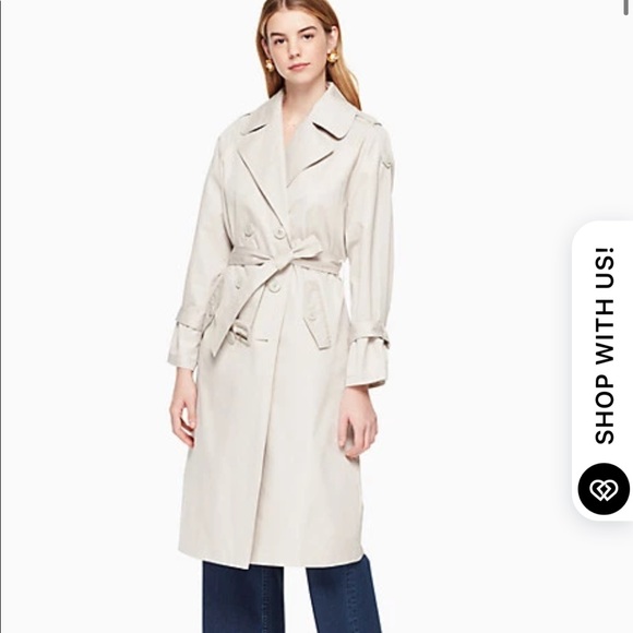 relaxed twill trench coat